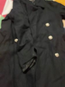 Classic Black Double-Breasted Coat