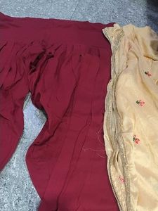 Maroon Patiala salwar with Dupatta