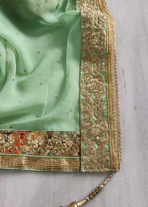Pista Green saree
