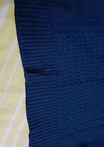 woolen Navy Blue Turtleneck Knit Dress