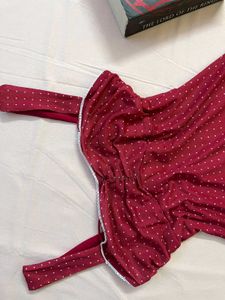 Chic Red Polka Dot Mini Dress