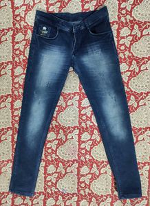 Men's Blue Distressed Jeans