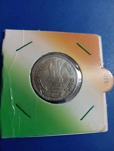Vintage Indian Coin 5rs Copper Nikle