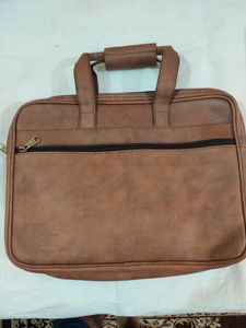 Office Genuine New Leather Bag With 2 Compartment