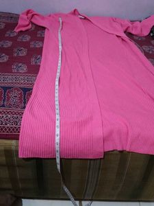 Pink Knit Duster Cardigan