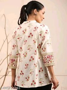 Floral Print Peplum Kurta