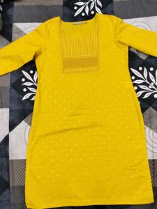 Yellow Polka Dot Kurta