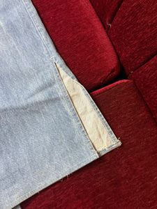 Ripped Wide Leg Denim Jeans