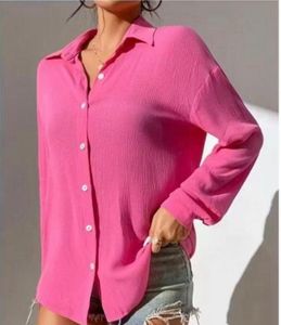 Stylish Pink Collared Button-Down Shirt