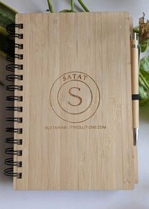 Eco-friendly Bamboo Notebook with Pen