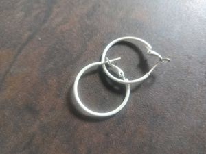 Classic White Hoop Earrings