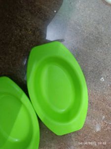 Pack Of 2 Green Dinnerware Plates (Bowl,Serving)