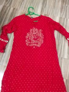 Red Full Sleeve Rayon Best Quality Soft Fabric Kurti 🎉🎉🥳🥳🥳