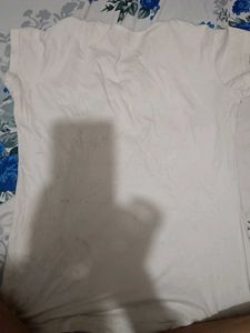 White Graphic T-Shirt - Birds &amp; Barbed Wire (Size