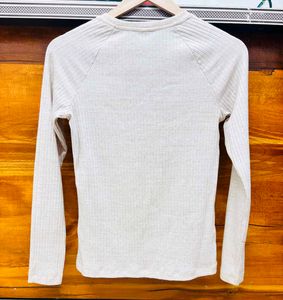 H&M Ribbed Long Sleeve Top