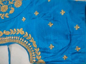 Turquoise Embroidered Blouse