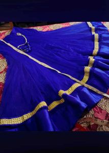 Girls Royal Blue Lehenga Choli
