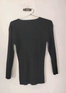 Black Long Sleeve Knit Top for 7 to 8 years girl