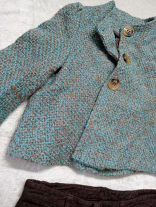 Vintage Chic Tweed Cropped Jacket