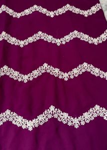 Elegant Purple Embellished Gown