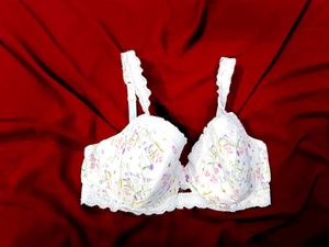 🇳🇿💫🎀Floral Print Lace Trim Bra