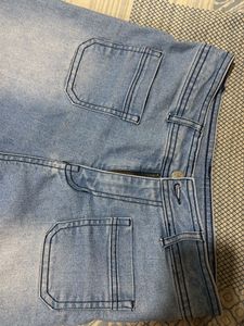 blue Wash Wide Leg Jeans