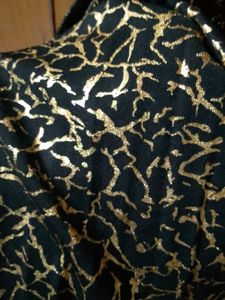 Black &amp; Gold Patterned Pants