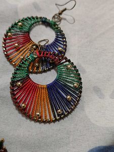 Boho Multi-Color Hoop Earrings