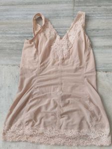 Lace Detail Beige Cami Top