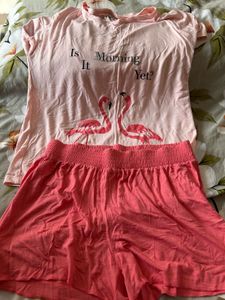 Cute Flamingo Pajama Set