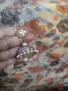 Pearl Jhumka Earrings