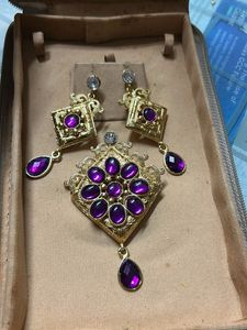 Exquisite Purple Gemstone pendant Set