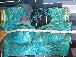 Beautiful Teal Brocade Blouse