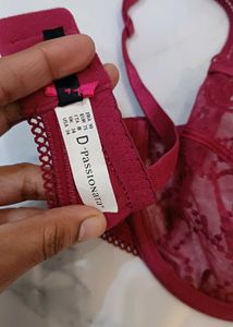 Burgundy Lace Bra 34D