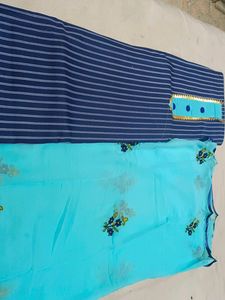 Girlish Suit With Contrast Duptta