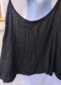 Black Lace-Up Cami Top