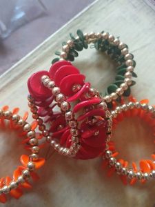 Colorful Beaded Bracelets combo of 4