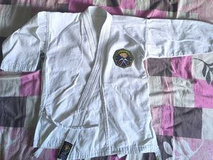 Karate dress with white belt