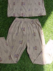Cute Bear Print Pajama Set