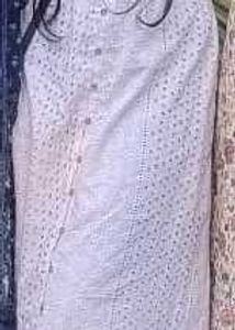 Elegant White Eyelet Midi Dress