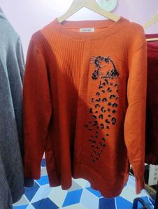 Chic Sequin Detail Knit Sweater