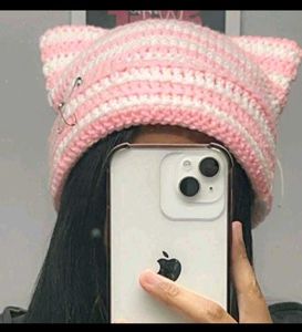 ⋆˙⟡⦮ ⦯Crochet Cat Ear Beanie⦮ ⦯⋆˙⟡