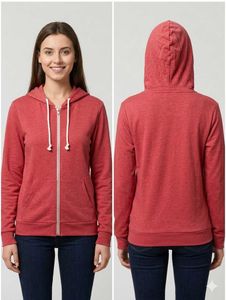 Cozy Red Zip-Up Hoodie