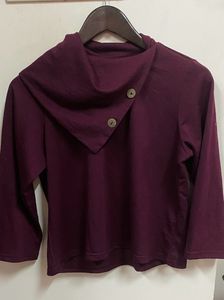 Burgundy Crop Top For Women