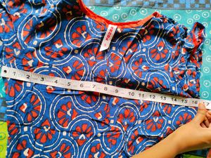 Anouk Red And Blue Kurta