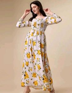 Floral Smocked Maxi Dress