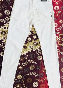 Men's White Slim Fit Jeans