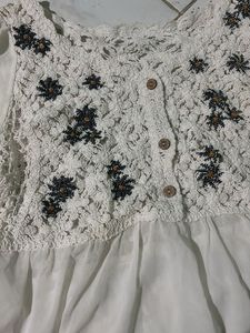 Chic Embroidered Peplum Blouse