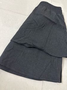 Charcoal Grey Elastic flared skirt