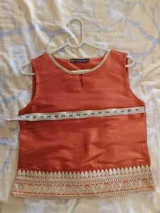 Rust Orange Ethnic Top